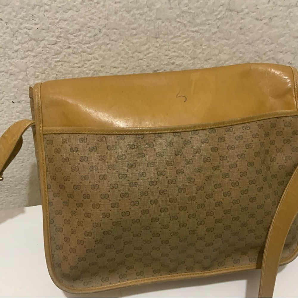 Gucci vintage Shoulder Bag Beige 001 105 5530 Leather PVC  Flap Magnet - Picture 10 of 16